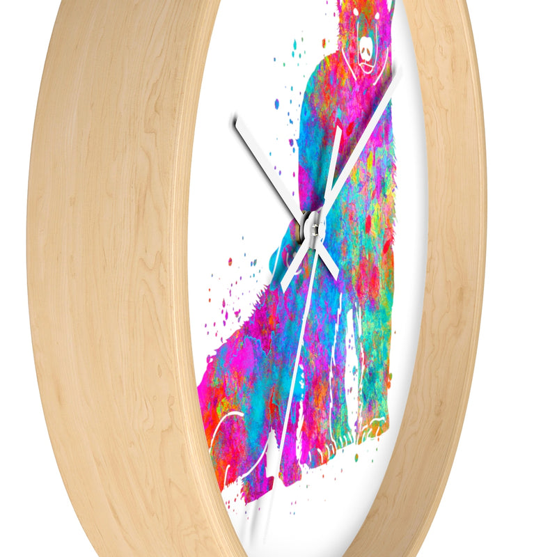 Watercolor Bear Family Wall Clock - Zuzi's