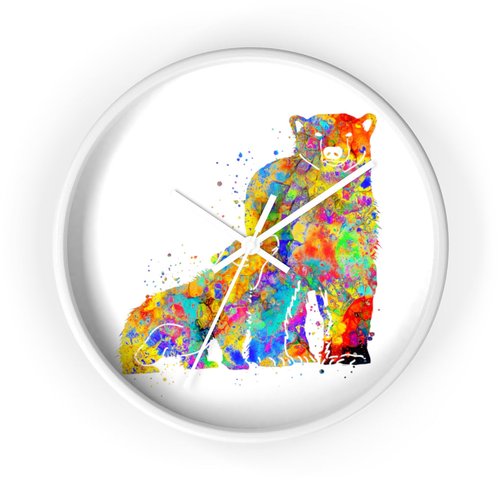 Watercolor Bear Family Wall Clock - Zuzi's