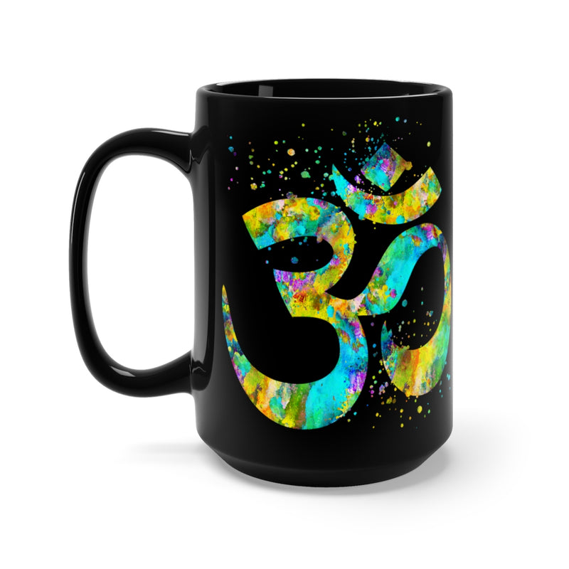 Om Symbol  Black Mug 15oz - Zuzi's