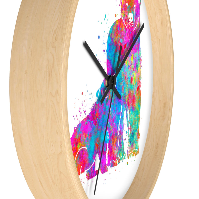 Watercolor Bear Family Wall Clock - Zuzi's