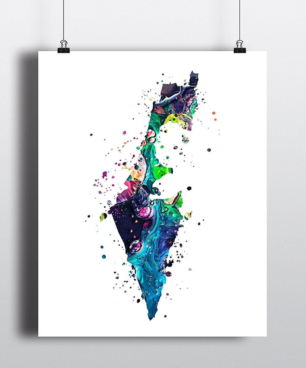 Israel Map Art Print - Unframed - Zuzi's