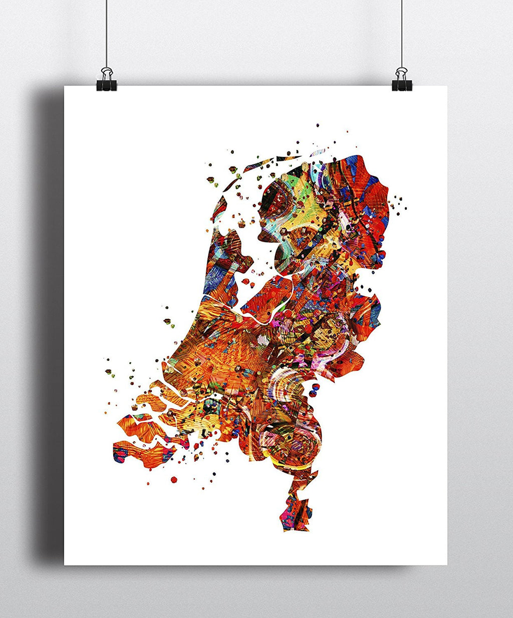 Netherlands Map Art Print -Unframed - Zuzi's