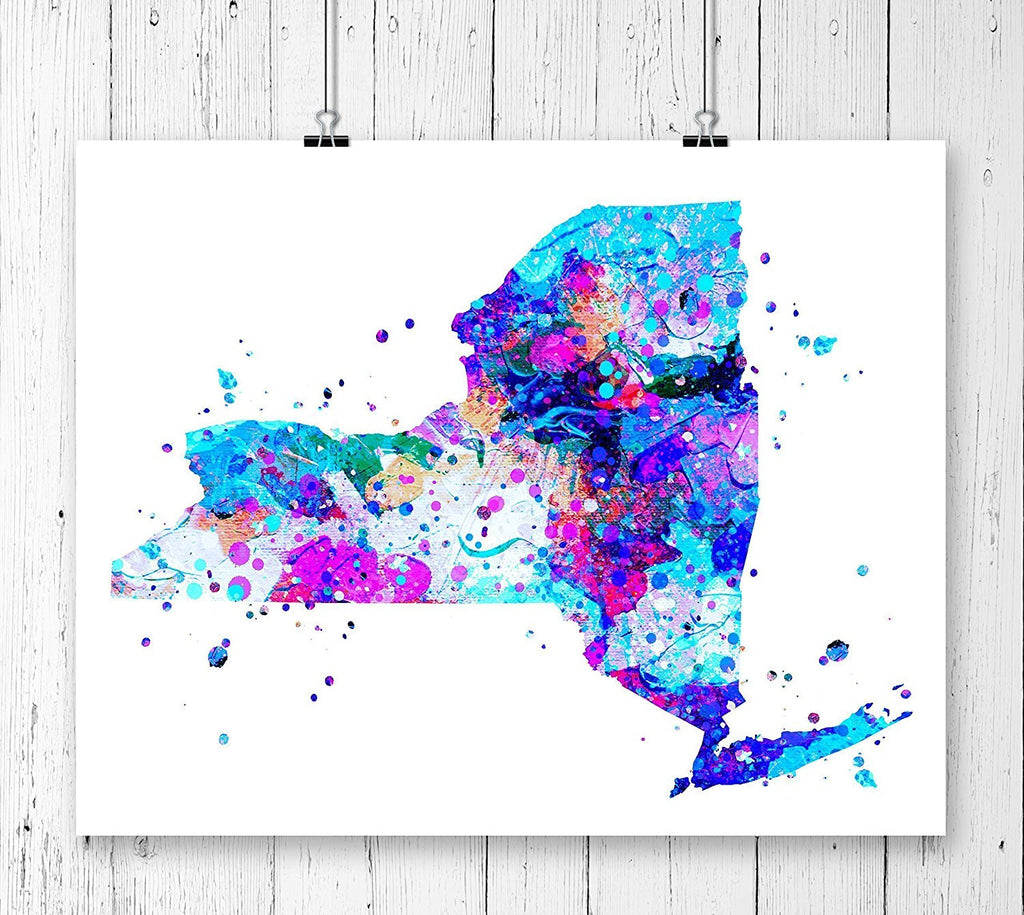 New York Map Art Print - Unframed - Zuzi's