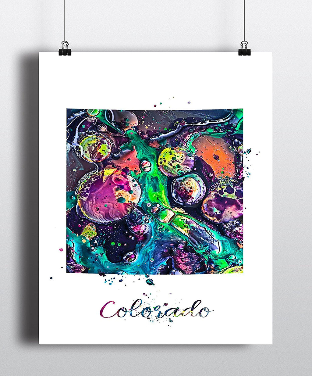 Colorado Map Watercolor Art Print - Unframed - Zuzi's