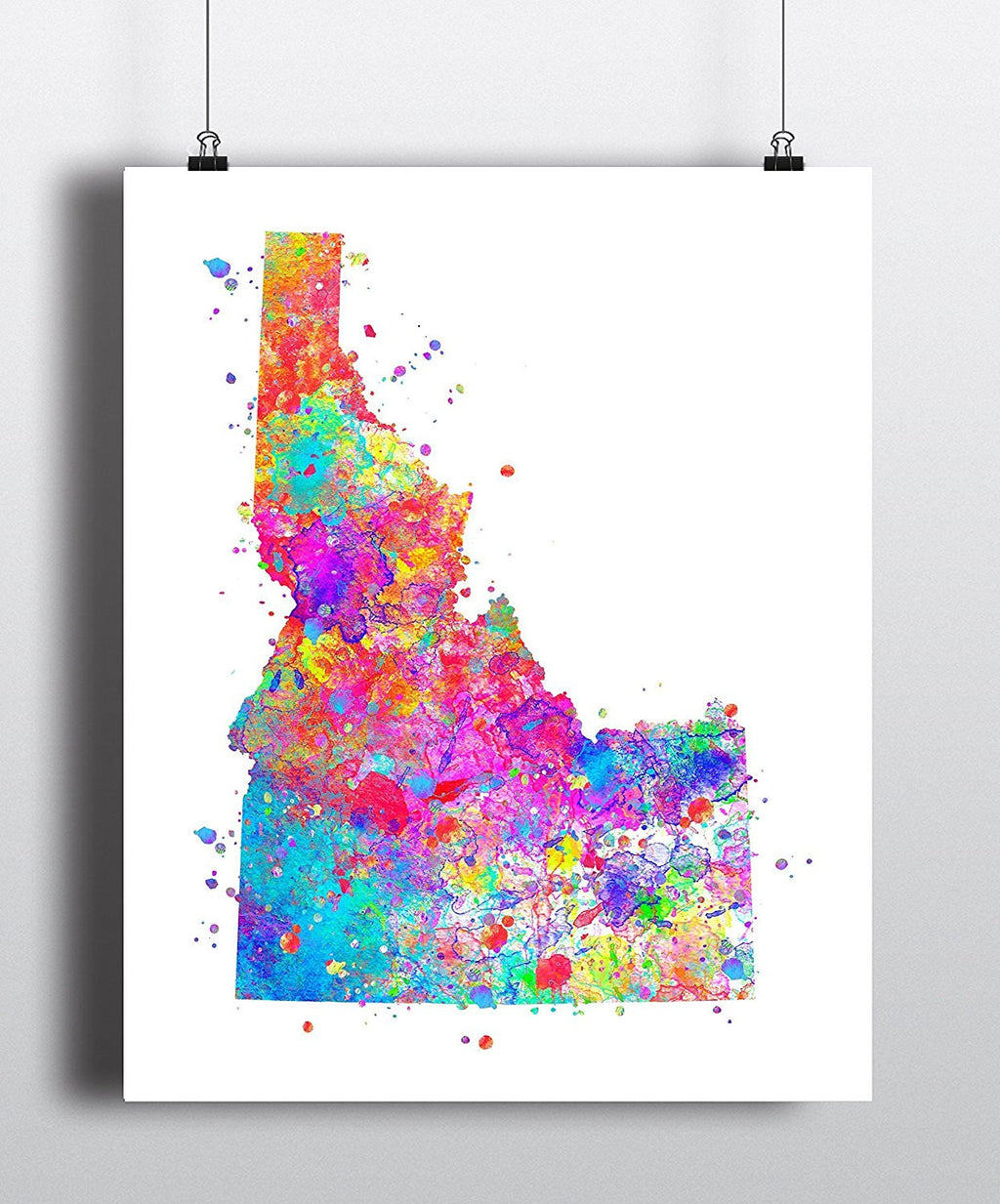 Idaho Map Art Print - Unframed - Zuzi's