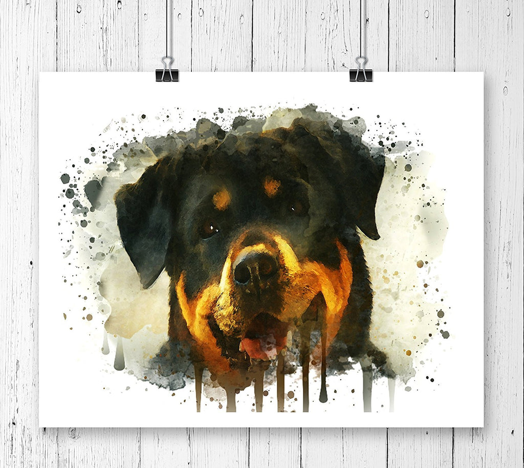 Rottweiler Watercolor Art Print - Unframed - Zuzi's