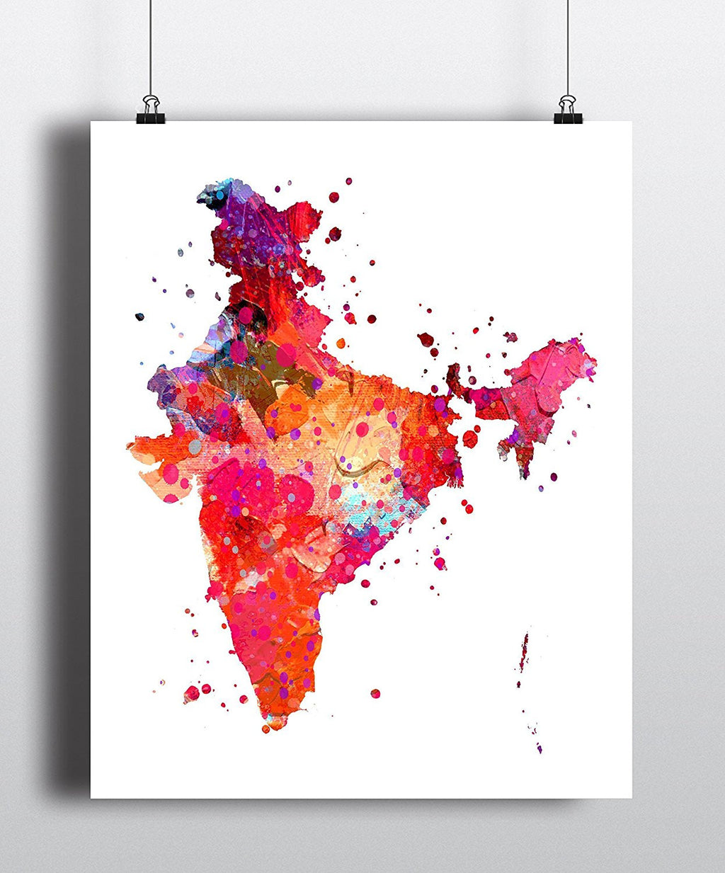 India Map Art Print - Unframed - Zuzi's