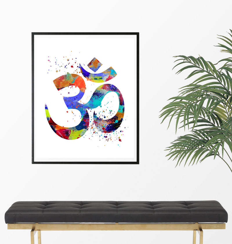 Om Symbol Watercolor Art Print - Unframed - Zuzi's