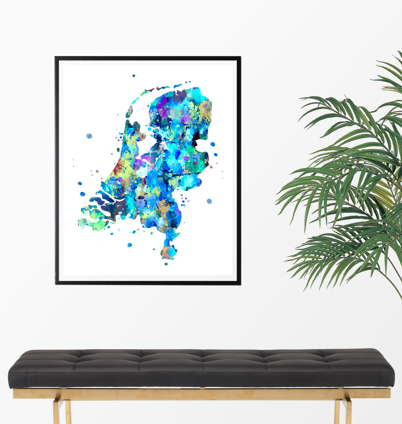 Netherlands Map Art Print -Unframed - Zuzi's