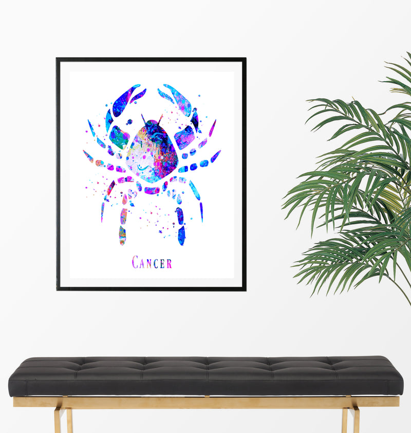 Cancer Astrology Art Print - Unframed - Zuzi's