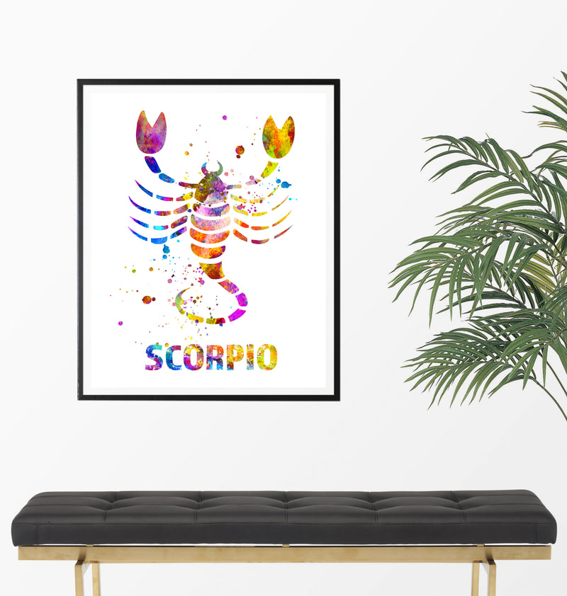 Scorpio Astrology Art Print - Unframed - Zuzi's