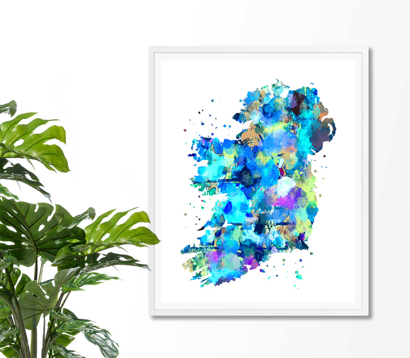 Ireland Map Art Print - Unframed - Zuzi's