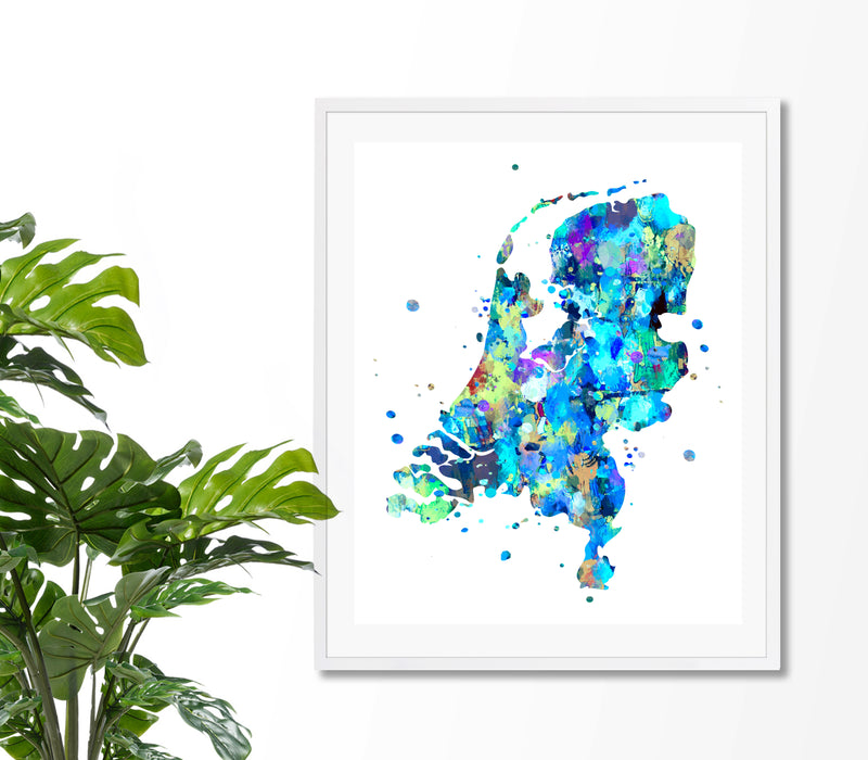 Netherlands Map Art Print -Unframed - Zuzi's