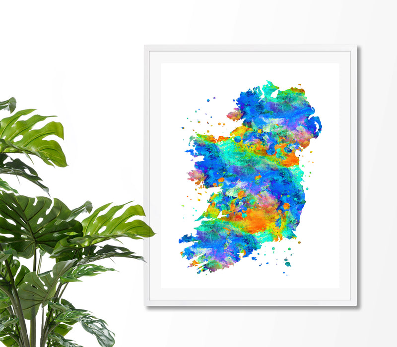 Ireland Map Art Print - Unframed - Zuzi's