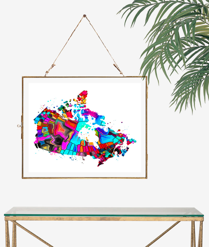 Canada Map Art Print - Unframed - Zuzi's