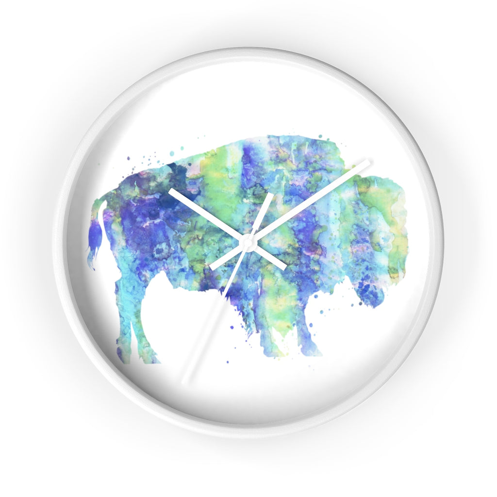 Watercolor Buffalo Wall Clock - Zuzi's