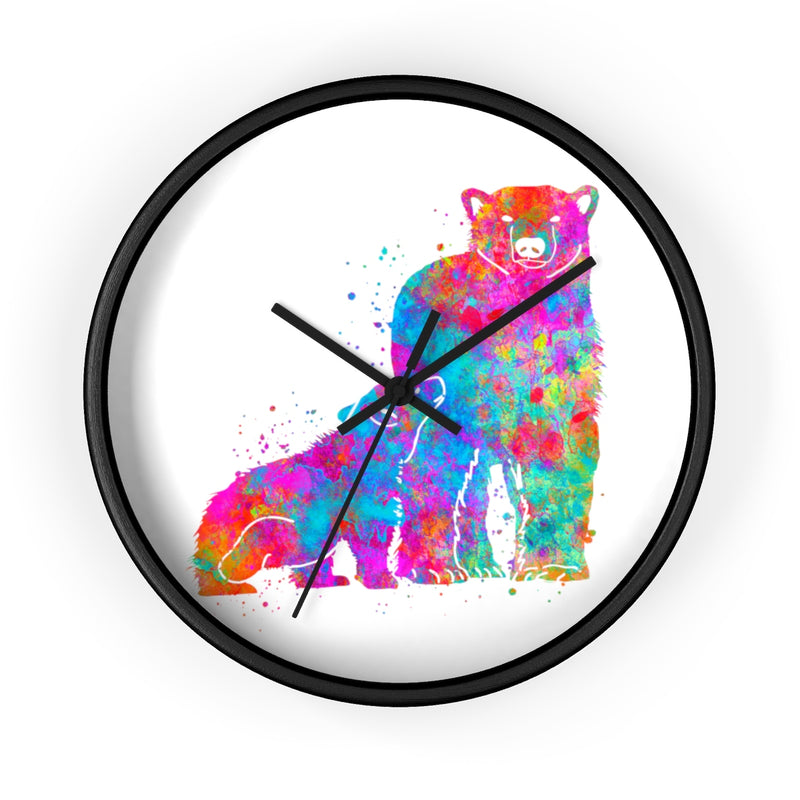 Watercolor Bear Family Wall Clock - Zuzi's