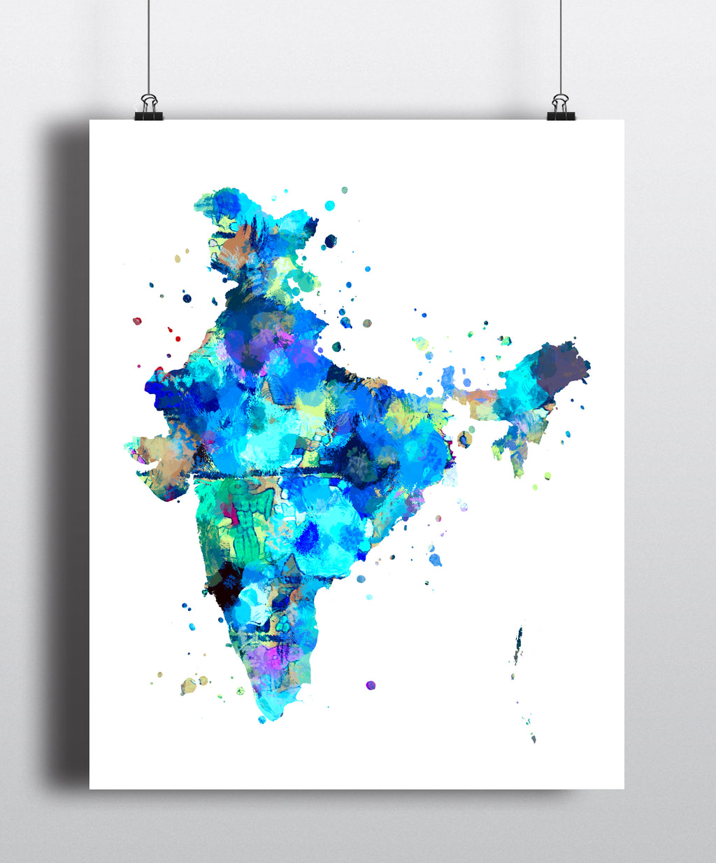 India Map Art Print - Unframed - Zuzi's