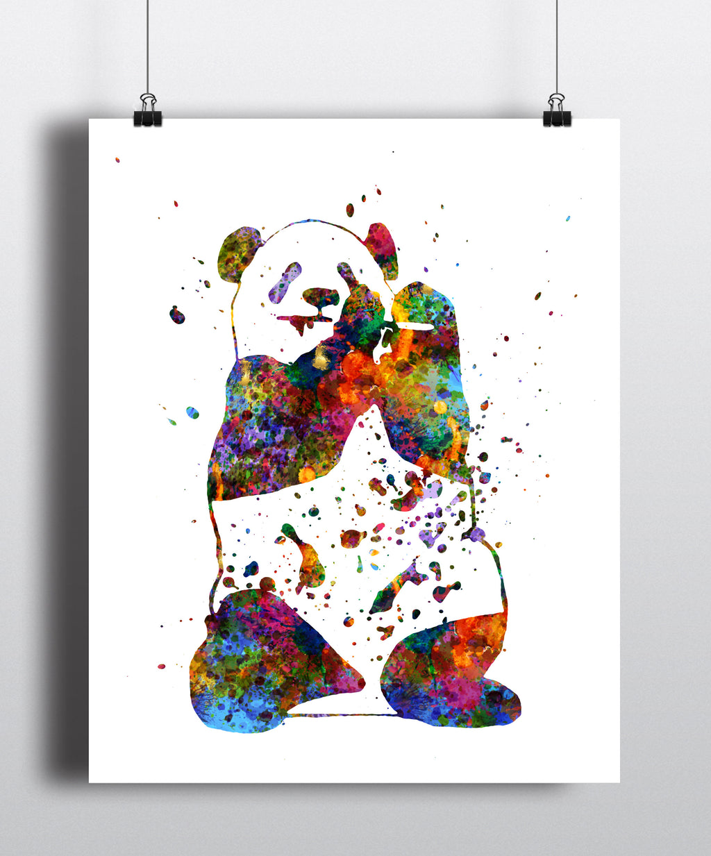 Panda Watercolor Art Print - Unframed - Zuzi's