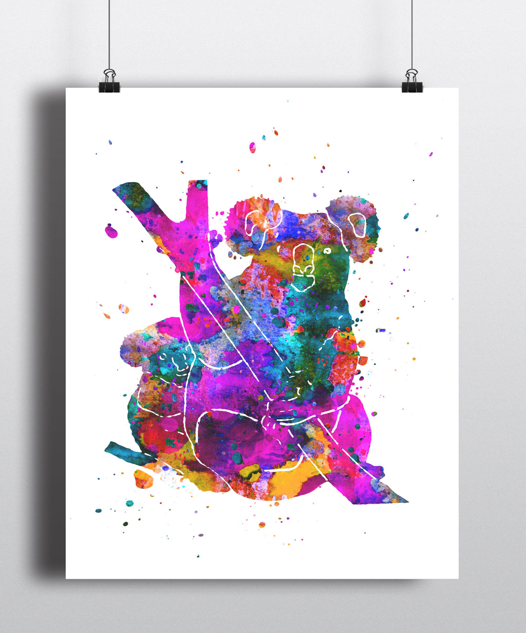 Koala Watercolor Art Print - Unframed - Zuzi's