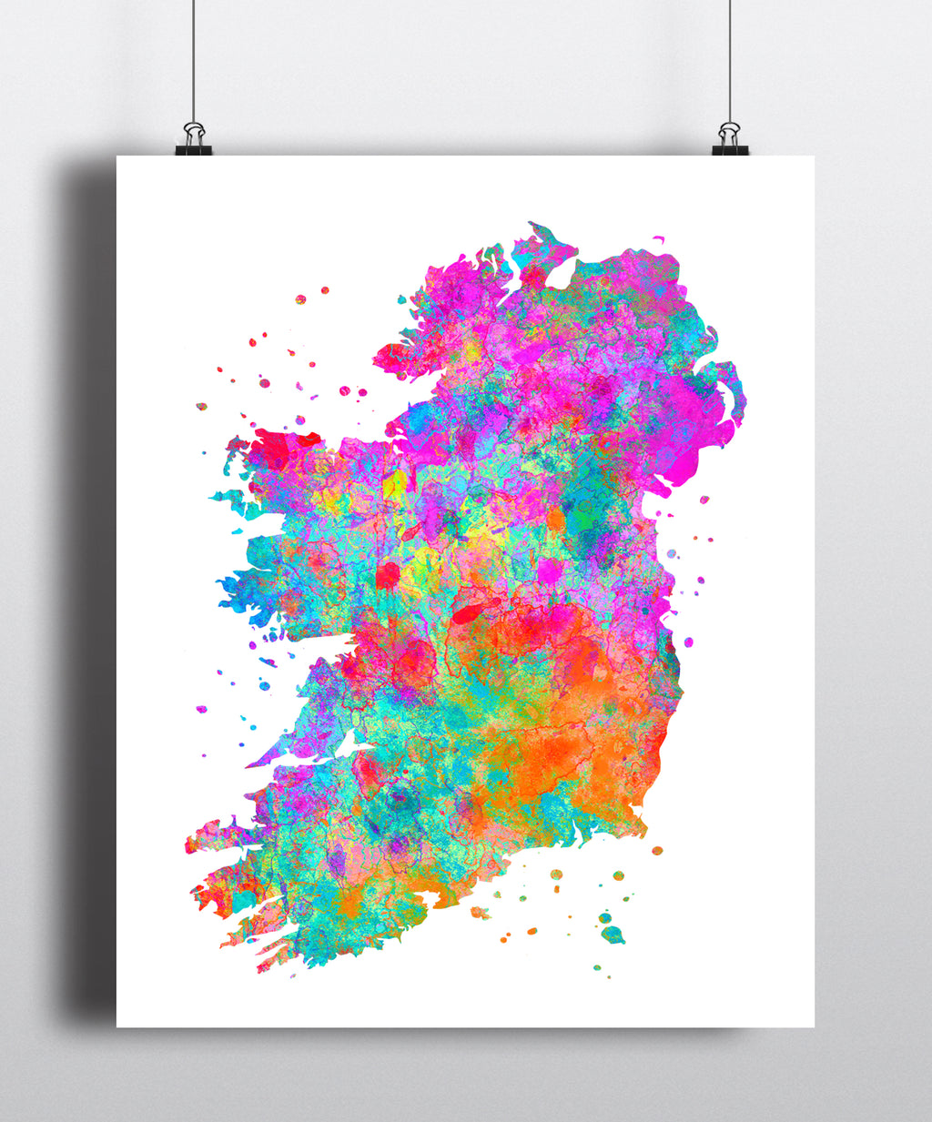 Ireland Map Art Print - Unframed - Zuzi's