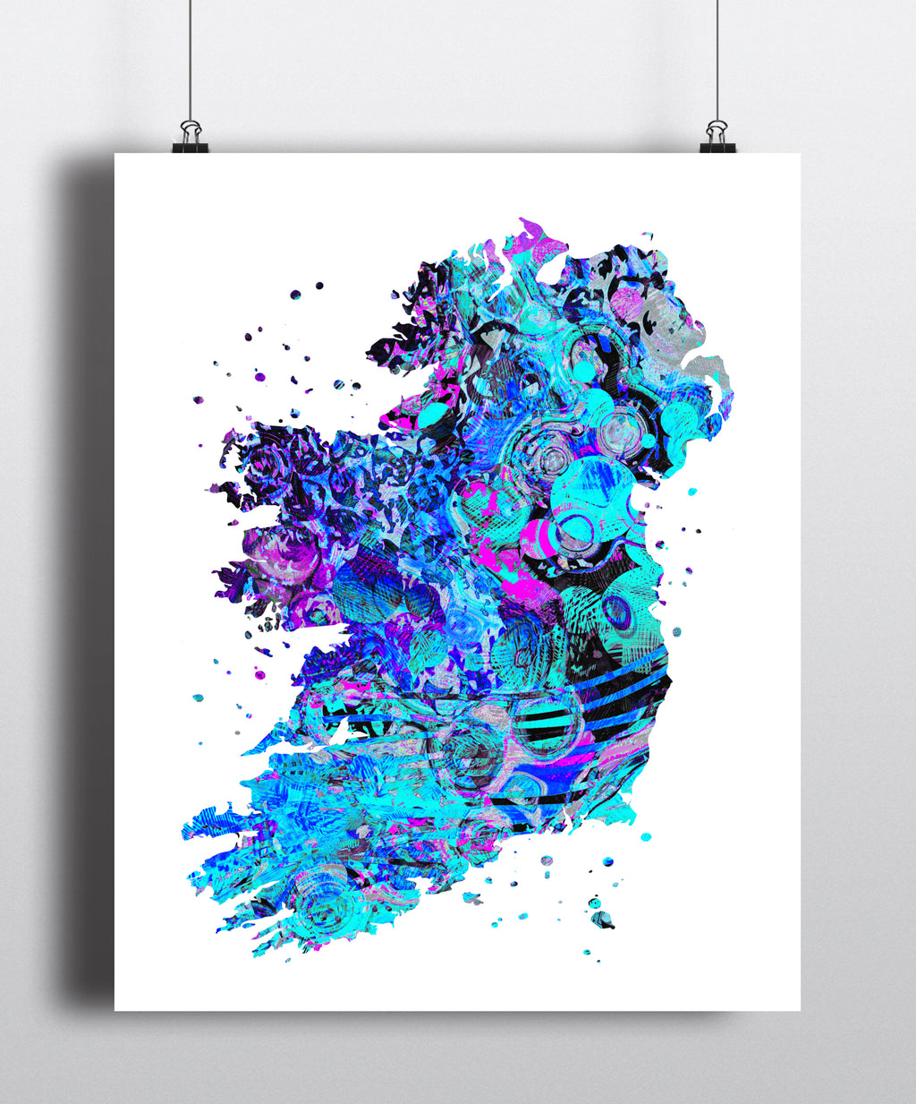 Ireland Map Art Print - Unframed - Zuzi's