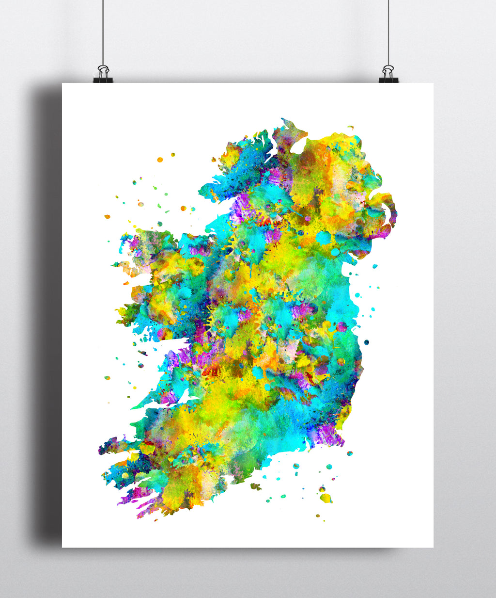 Ireland Map Art Print - Unframed - Zuzi's