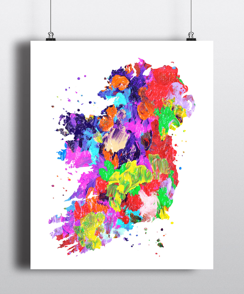 Ireland Map Art Print - Unframed - Zuzi's