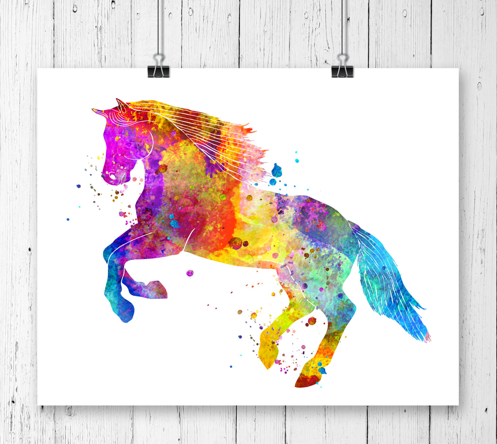 Horse Watercolor Art Print - Unframed - Zuzi's