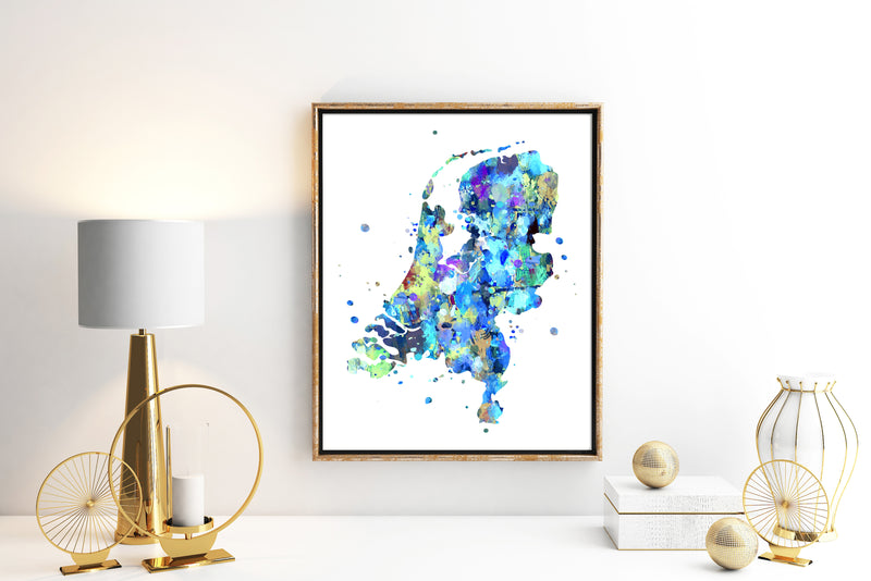 Netherlands Map Art Print -Unframed - Zuzi's